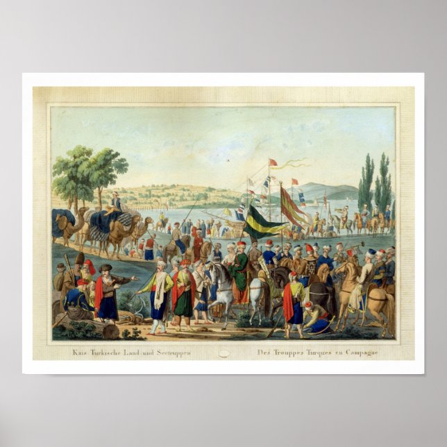Affiche Les troupes turques en campagne (gravure) (Devant)