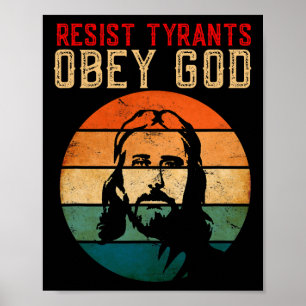 Affiche Les tyrans de résistance chrétienne conservatrice