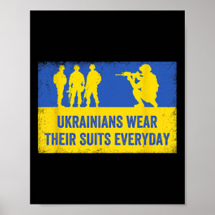 Affiche Les Ukrainiens portent leurs costumes Stand With U