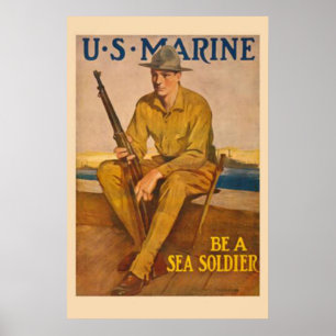 Affiche Les USA Marin-Sont un soldat de mer