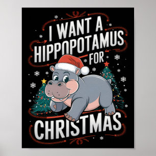 Affiche Les Vacances Hippo Un Souhait De Noël