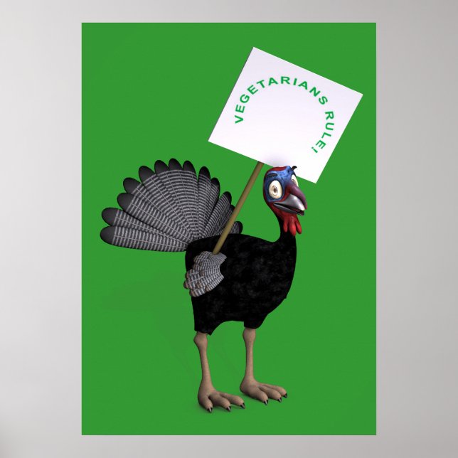 Affiche Les végétariens dominent ! (Devant)