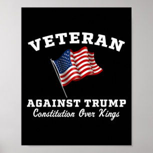 Affiche Les vétérans contre la Constitution Trump contre l