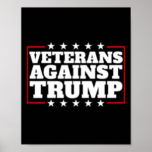 Affiche Les vétérans contre les vétérans anti-Trump contre