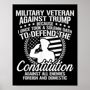 Affiche Les vétérans militaires contre l'élection de Trump