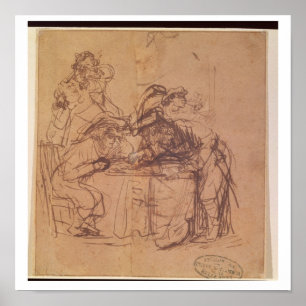 Affiche Les vices du fils prodigue (à l'encre sur le pape