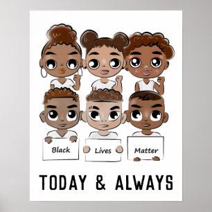 Affiche Les vies noires comptent aujourd'hui et toujours