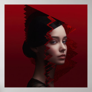 Affiche Les visages dans la mode