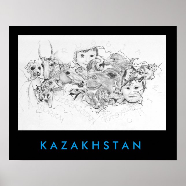 Affiche Les visages du Kazakhstan (Devant)