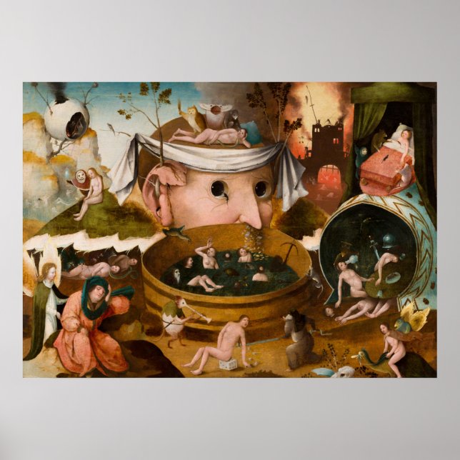 Affiche Les Visions de Tondal, 1479 par Hieronymus Bosch (Devant)