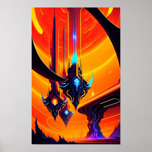 Affiche Les visiteurs Ken Gage Sci-Fi (Devant)