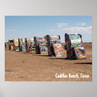 Affiche Les voitures à Cadillac Ranch, Texas