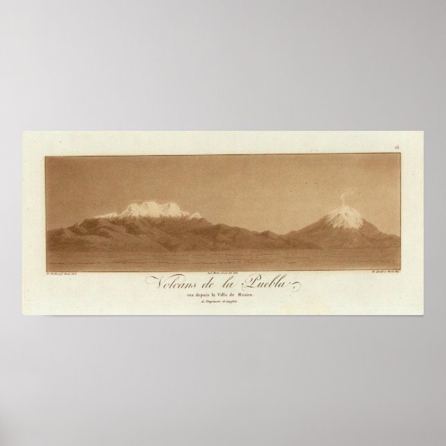 Affiche Les volcans de Mexico (Devant)