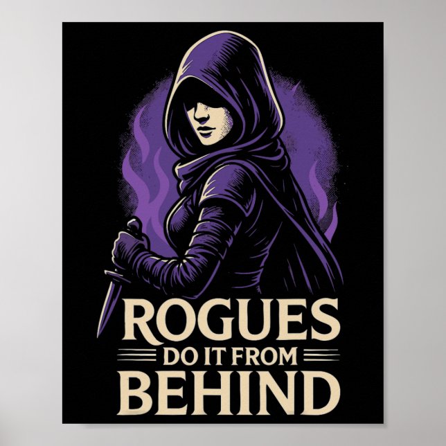 Affiche Les Voyous Le Font Par Derrière Drôle Rpg Jeu De S (Devant)