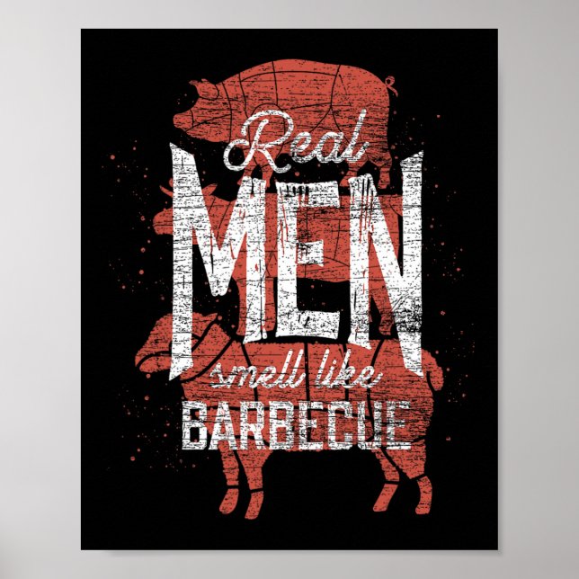 Affiche Les vrais hommes sentent comme un cadeau pour homm (Devant)