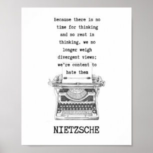 Affiche Les vues divergentes philosophie citent NIETZSCHE