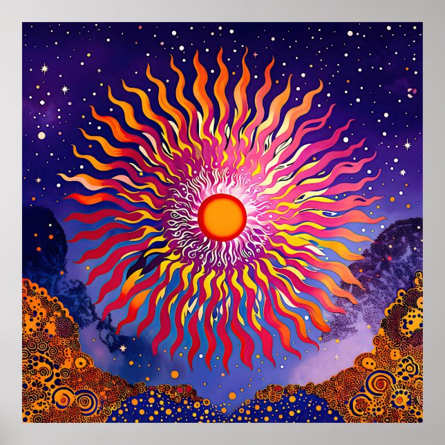 Affiche "Les Whispers solaires dans le ciel" Le soleil (Devant)