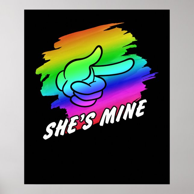 Affiche Lesbian Couple Im Hers Shes Mine LGBT Matchs (Devant)