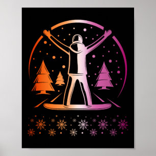 Affiche Lesbienne Pride Subtle Lgbtq Snowboard Hiver Out