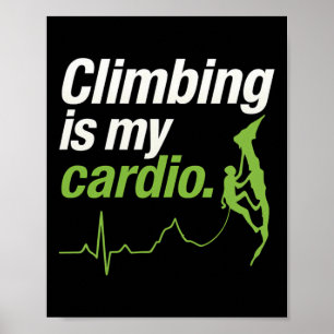 Affiche L'escalade est mon aventure de cardio ECG Graphiqu