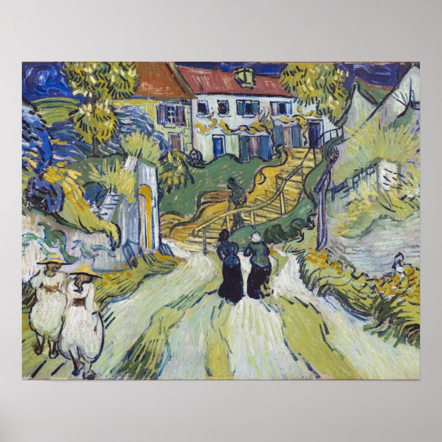 Affiche L'escalier de Vincent van Gogh à Auvers 1890 Small (Devant)