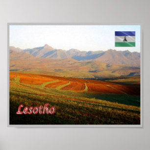 Affiche Lesotho - Paysage -