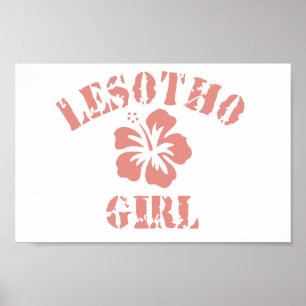 Affiche Lesotho Pink Girl