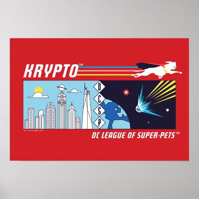Affiche L'espace extra-atmosphérique de Krypto vers la mét (Devant)