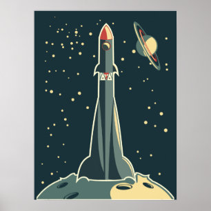Affiche L'espace Rocket