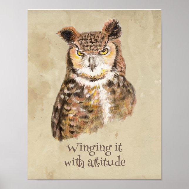 Affiche L'espionner avec l'attitude Owl Sassy Attitude Imp (Devant)