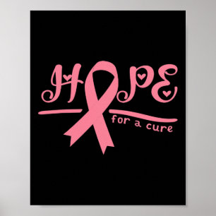 Affiche L'Espoir D'Une Sensibilisation Cure Au Cancer Du S