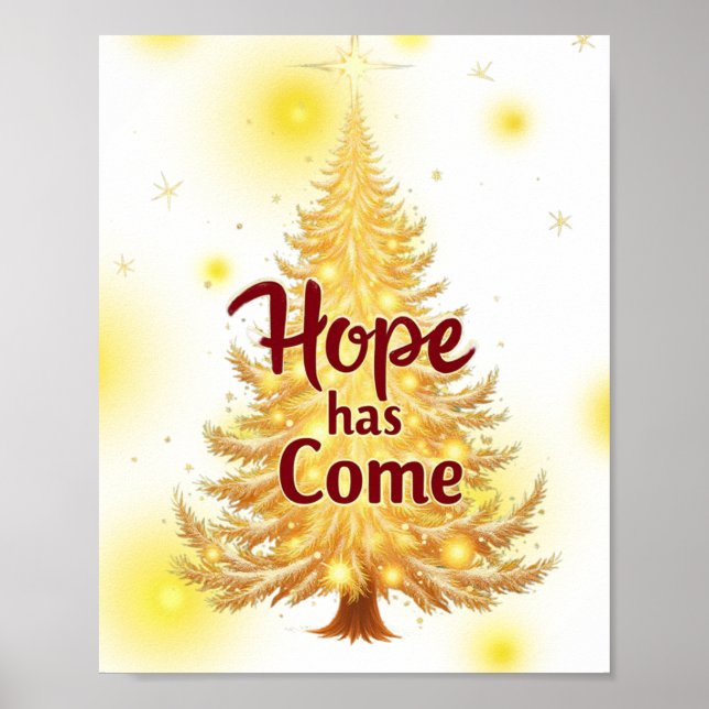 Affiche L'Espoir est venu Noël Wall Art (Devant)