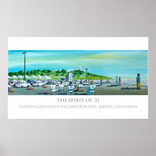 Affiche L'esprit de '21 - Site de vaccination, Albany CA (Devant)