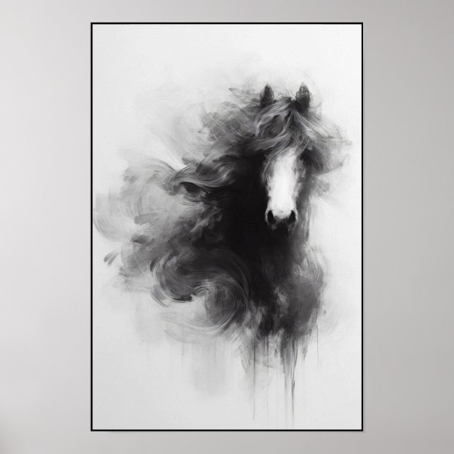 Affiche L'esprit de l'Abstrait étalon fumé (Devant)