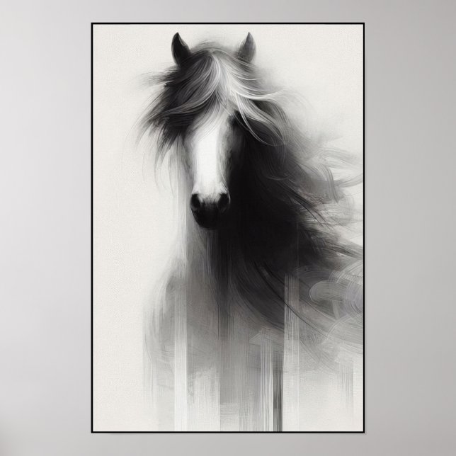 Affiche L'esprit de l'Abstrait étalon fumé (Devant)
