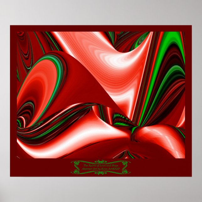 Affiche L'esprit de l'amour et de l'espoir Abstrait 3D Rai (Devant)