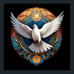 Affiche L'Esprit Saint (colombe) 3<br><div class="desc">L'Esprit Saint est symboliquement représenté comme une colombe. Cette imagerie est particulièrement associée au récit du baptême de Jésus dans le Nouveau Testament (Matt 3, 16). La colombe est un symbole de paix, de pureté et de présence divine, reflétant le rôle de l'Esprit Saint dans l'orientation, le réconfort et l'autonomisation...</div>