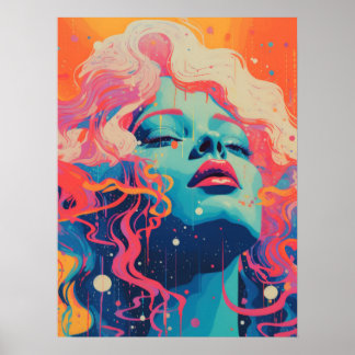 Affiche L'essence de la femme vibrante