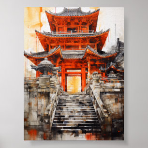 Affiche L'essence de l'architecture asiatique - Poste arti