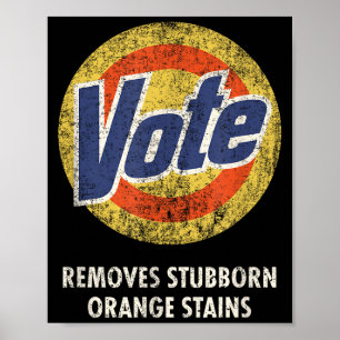 Affiche Lessive de vote anti-trump drôle vintage An