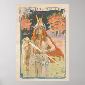 Affiche L'Estampe Moderne : Brunnhild, Gaston Bussiere