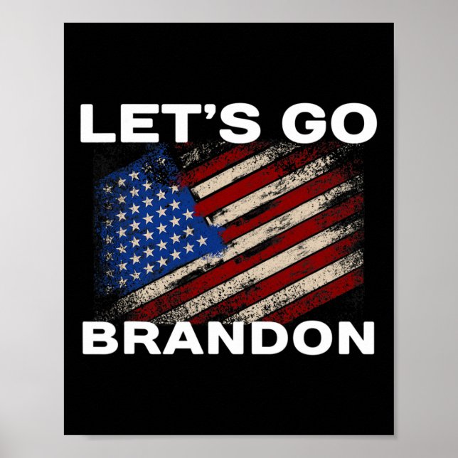 Affiche Let#39 ; s Go Brandon Drapeau Joe Biden Donald Tru (Devant)