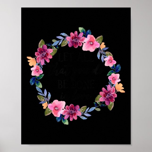 Affiche Let All That You Do Be Done In Love Motivational Q (Devant)