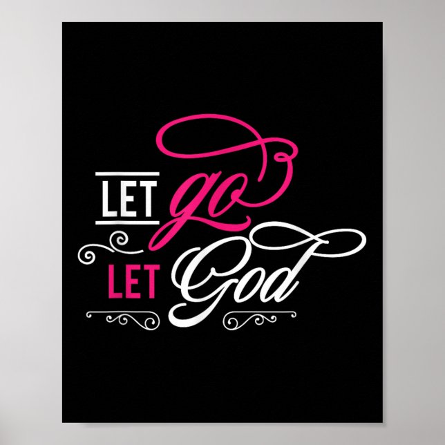 Affiche Let Go And Let God - Christian (Devant)