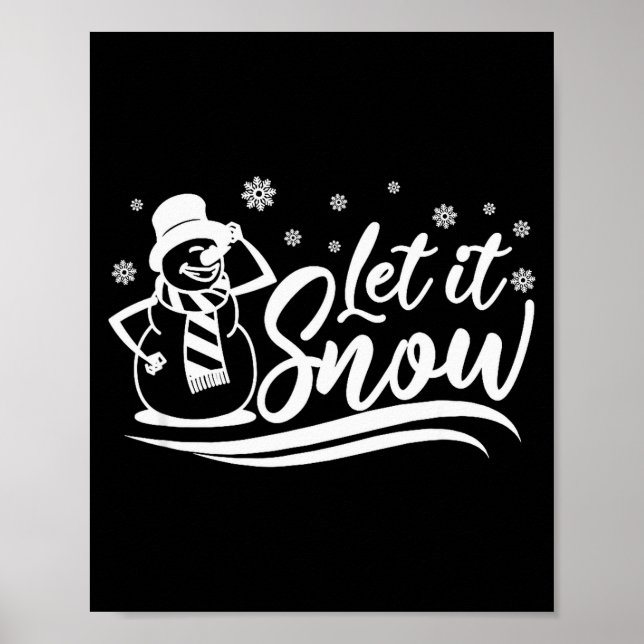 Affiche Let It Snow Winter For Men Women And Kids Xmas Chr (Devant)