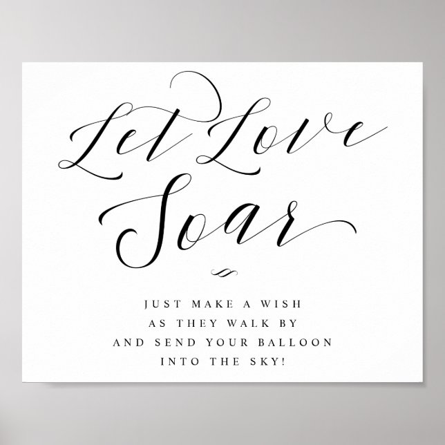 Affiche Let Loar Soar Balloon Send Off Script Mariage Sign (Devant)