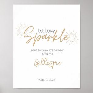 Affiche Let Love Sparkle Sparkler Envoyer l'affiche Imprim