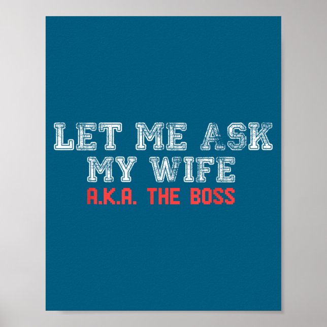 Affiche Let Me Ask My Wife Aka The Boss Funny Husband Marr (Devant)