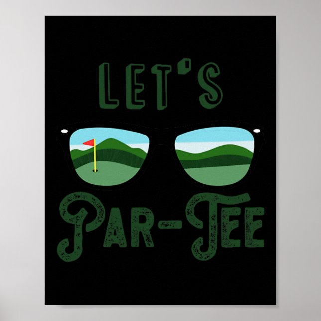Affiche Let’s Par - Tee Golf Funny Meme Party Golf Golfing (Devant)