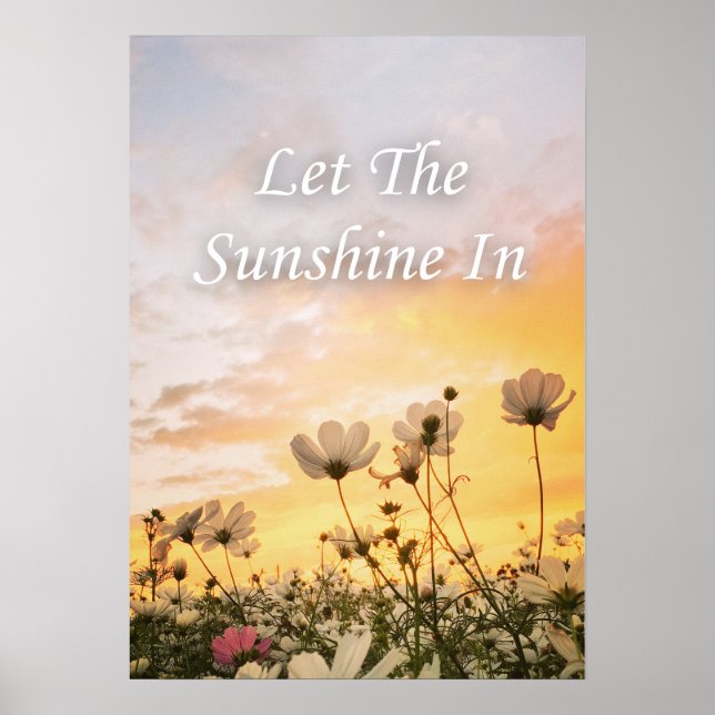 Affiche Let the sunshine in. Inspirational (Devant)